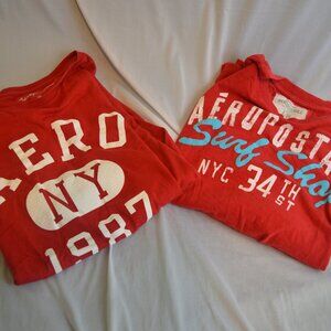 Aeropostale mens shirts xl red 100% cotton